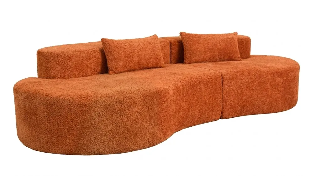 SOFA MODULAR TRES ASIENTOS MEREY NARANJA - 1