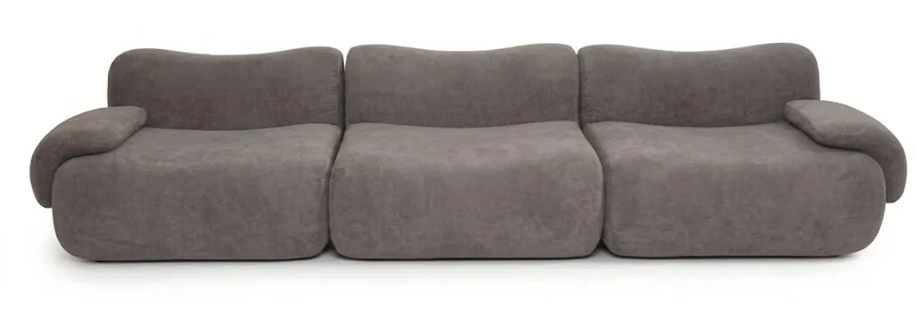 SOFA MODULAR TRES ASIENTOS LEMMY GRIS MEDIO - 1